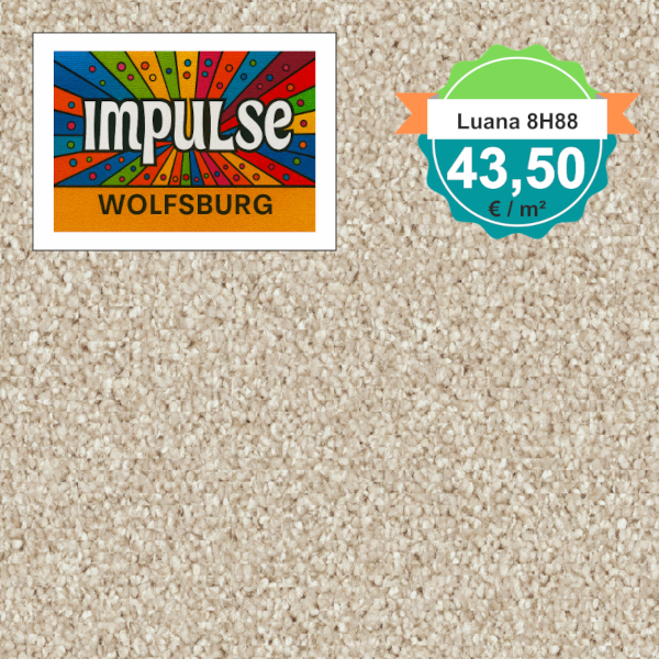 Vorwerk Luana Teppichboden sand – quadratische Draufsicht